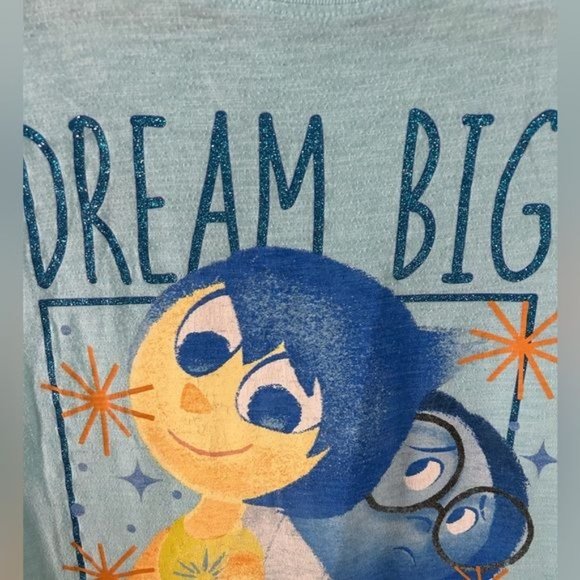 Pixar Inside Out Sz Girls Large Joy & Sadness Graphic T-Shirt - Picture 2 of 12